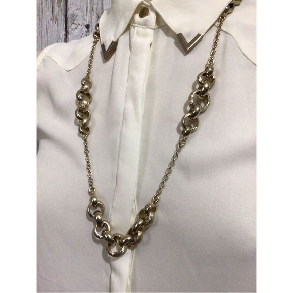 Vintage ER Elise Ryan Chain Necklace Adjustable Length Gold 28” 🍂🍁 - Picture 6 of 8